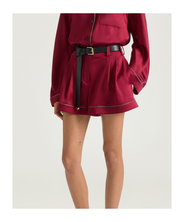 Givenchy Shorts In Silk In Red Cherry