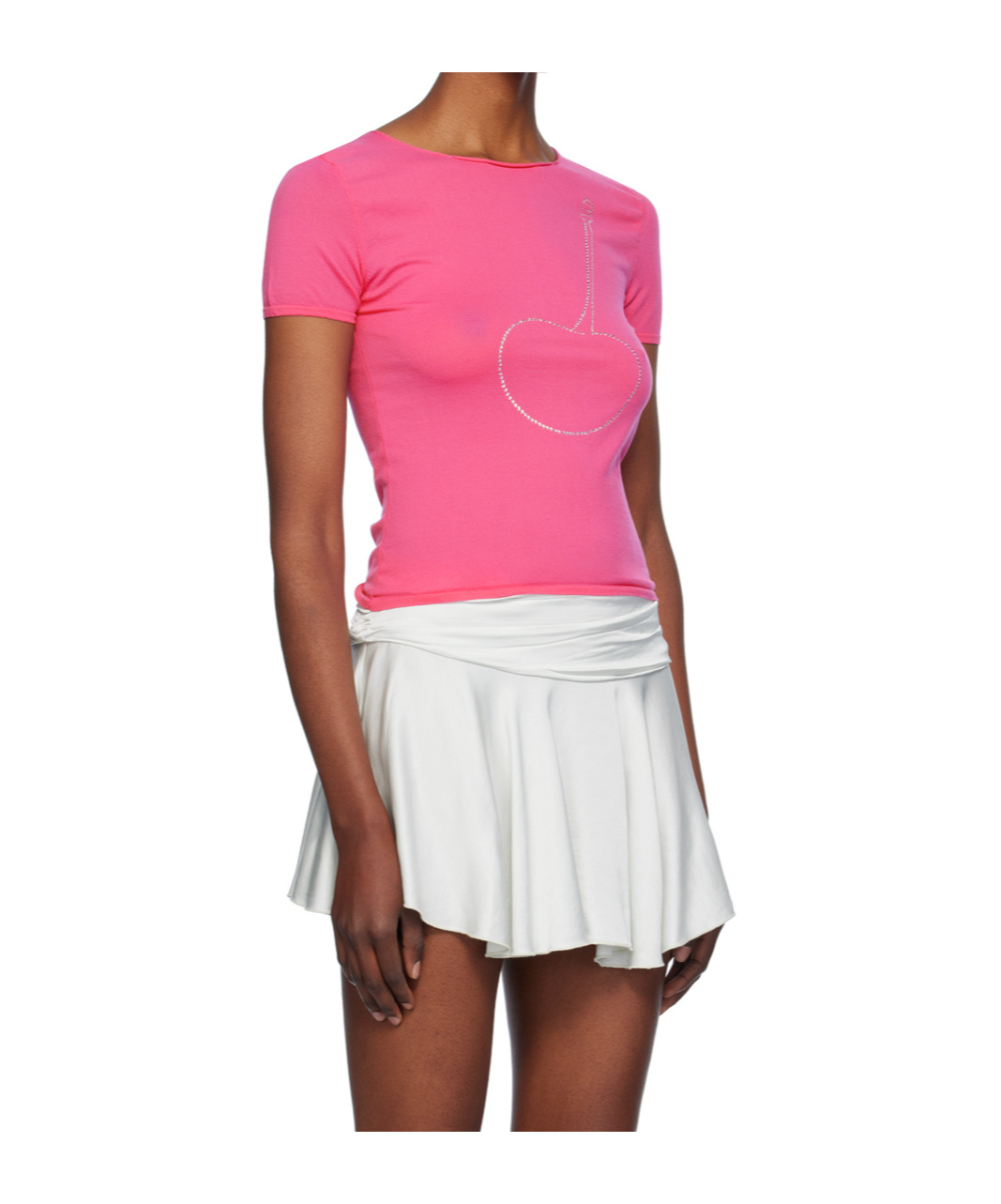 Gimaguas Cherry Rhinestone-embellished T-shirt In Pink