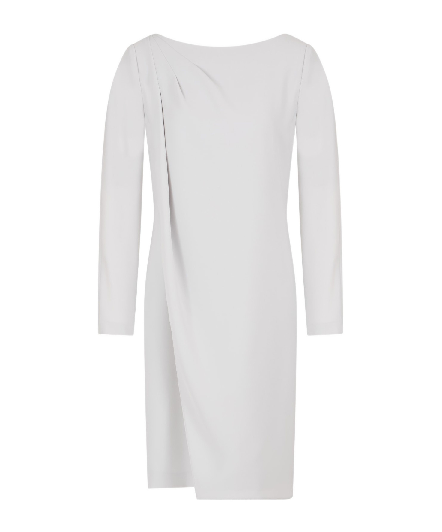 Shop Emporio Armani Panel-detail Cady-texture Mini Dress In White