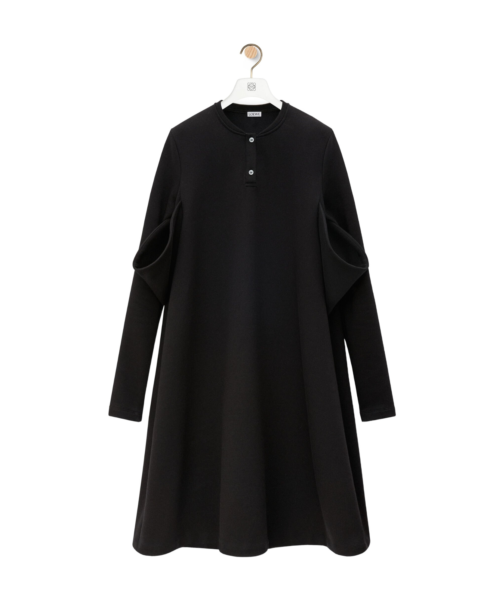 Loewe Long-sleeved Dress In Black