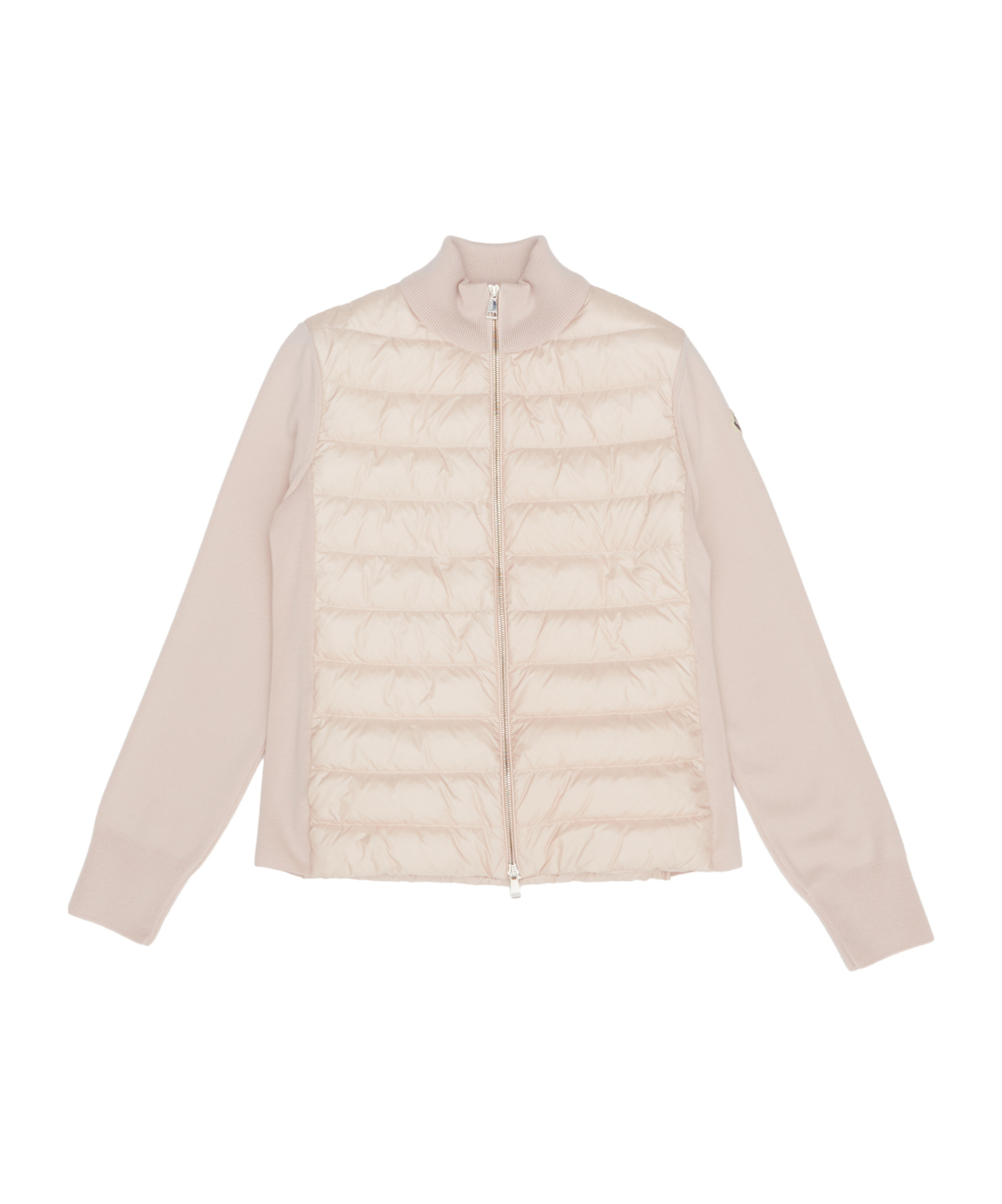 Moncler Down-paneled Virgin Wool Cardigan In Neutral