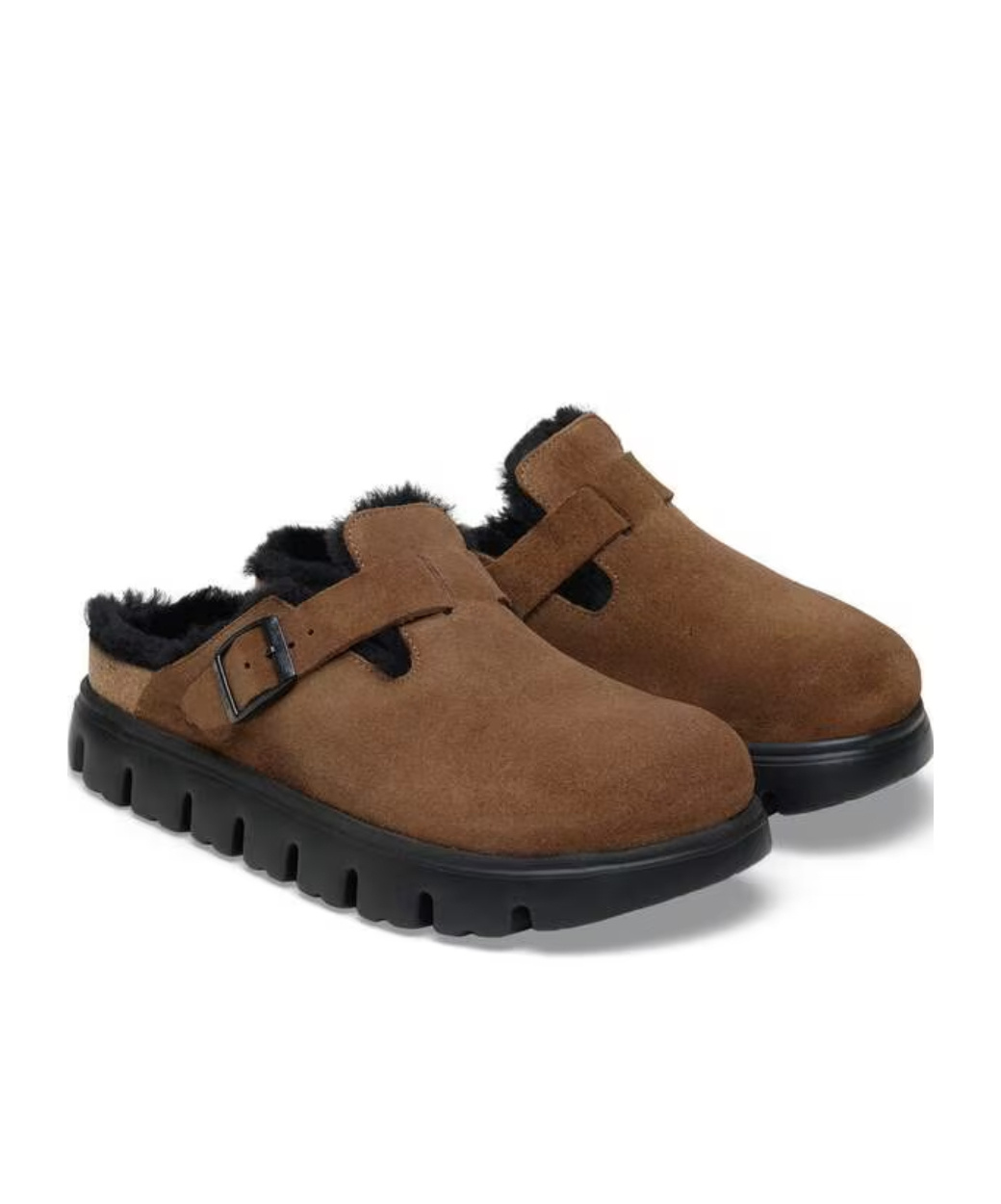 Birkenstock Boston Chunky Shearling In Brown