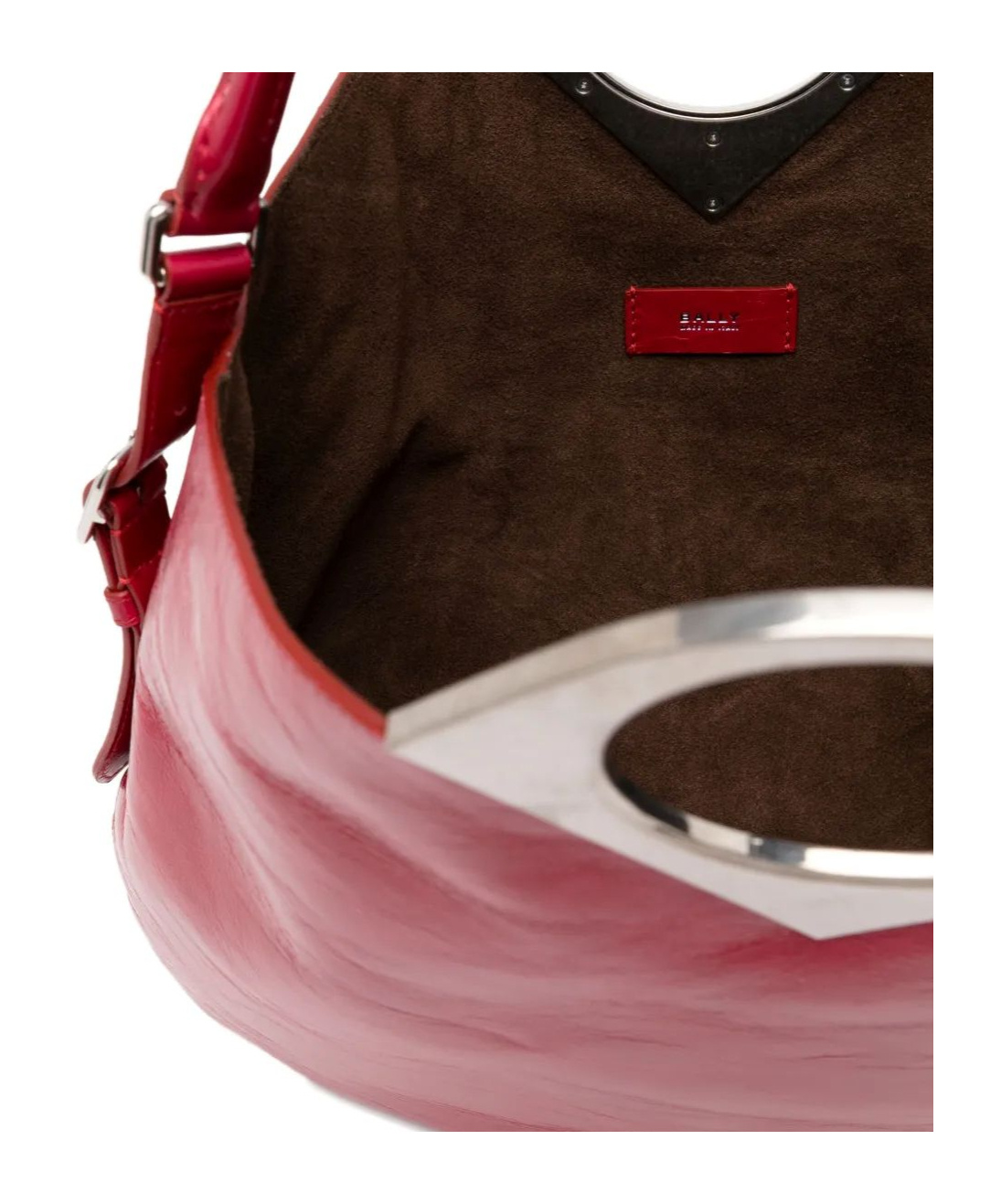 Bally Ring Handle Shoulder Bag In Red