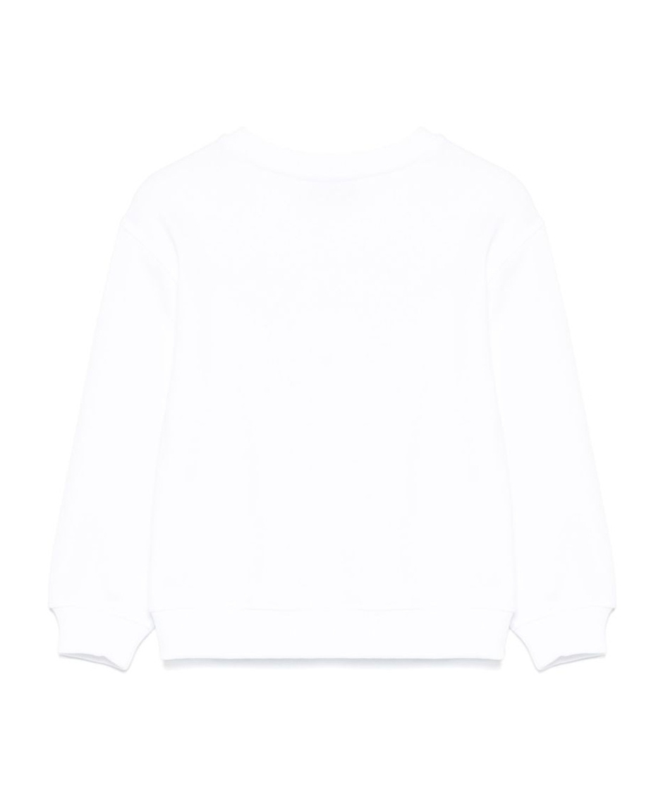Moschino Crew Neck Long Sleeve Sweatshirt In White