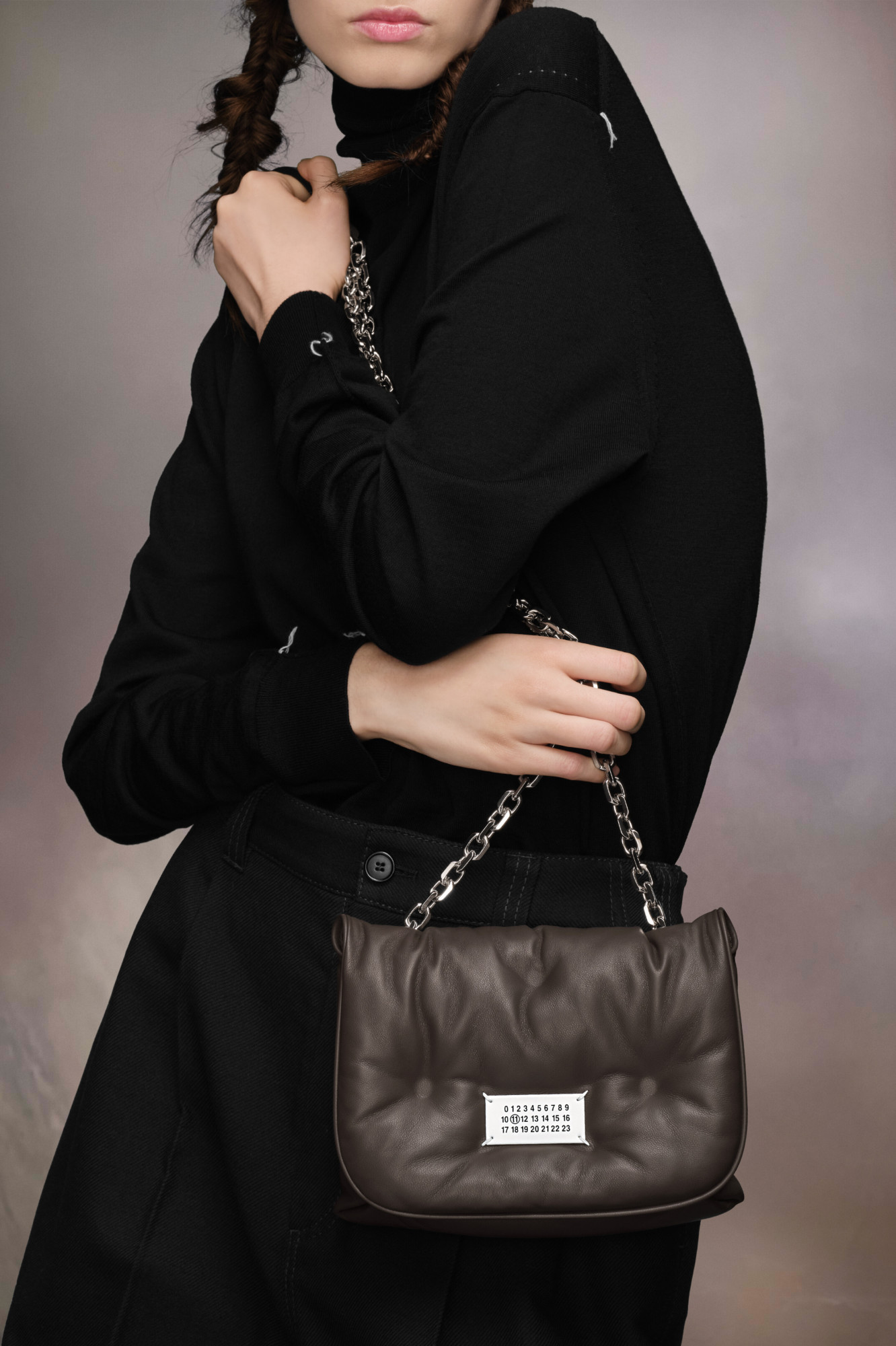 Maison Margiela Glam Slam Quilted Messenger Bag In Black