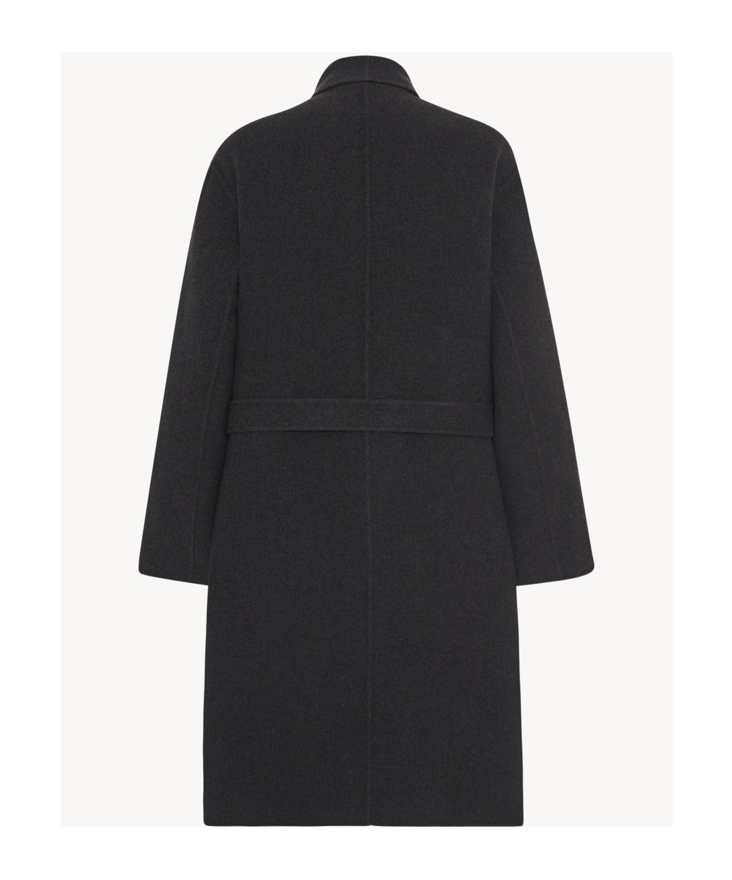 The Row Hugh Cashmere Coat In Charcoal Gray Mixed Color