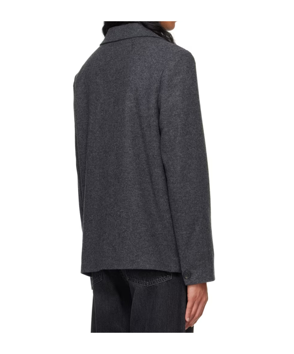 Apc Luc Jacket 48 Heather Charcoal Gray In Black