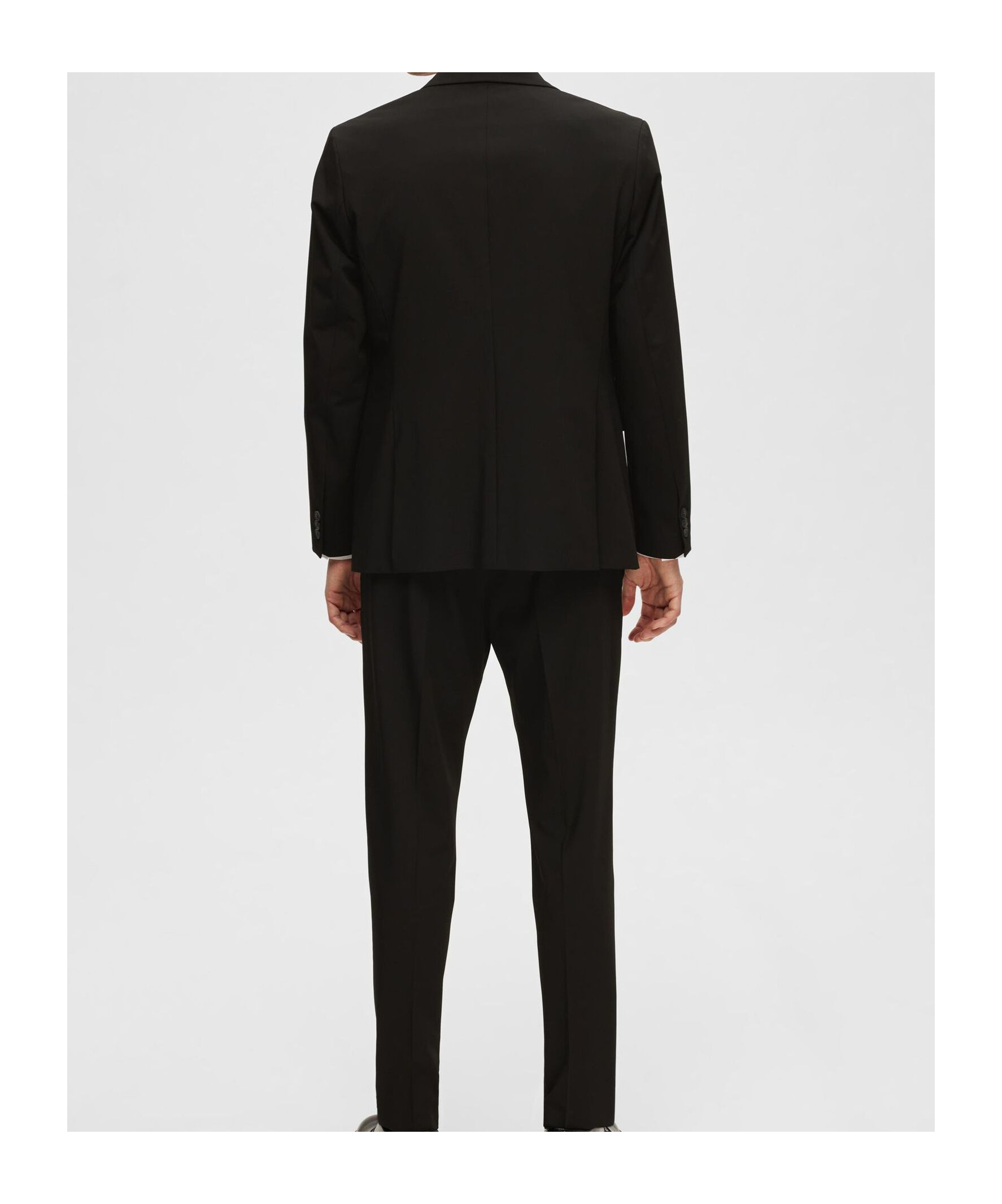 Selected Long-sleeved Suit Coat In Black