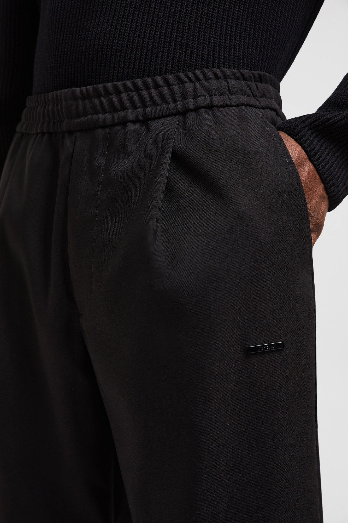 Moncler Cotton-blend Joggers In Black