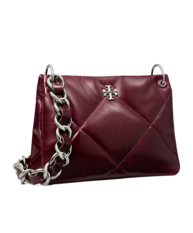 Tory Burch Small Kira Diamond Quilt Distressed Shoulder Bag