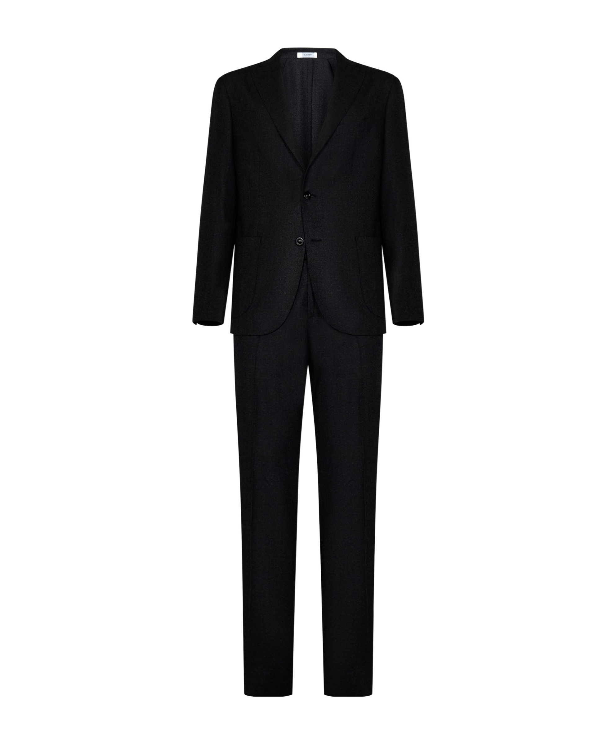 Boglioli Single-breasted Virgin-wool Suit In Black