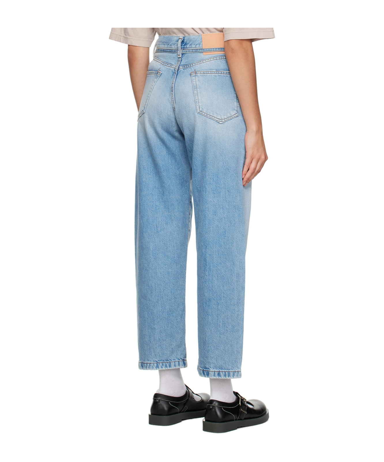 Acne Studios Belt Loop Button Jeans In Blue