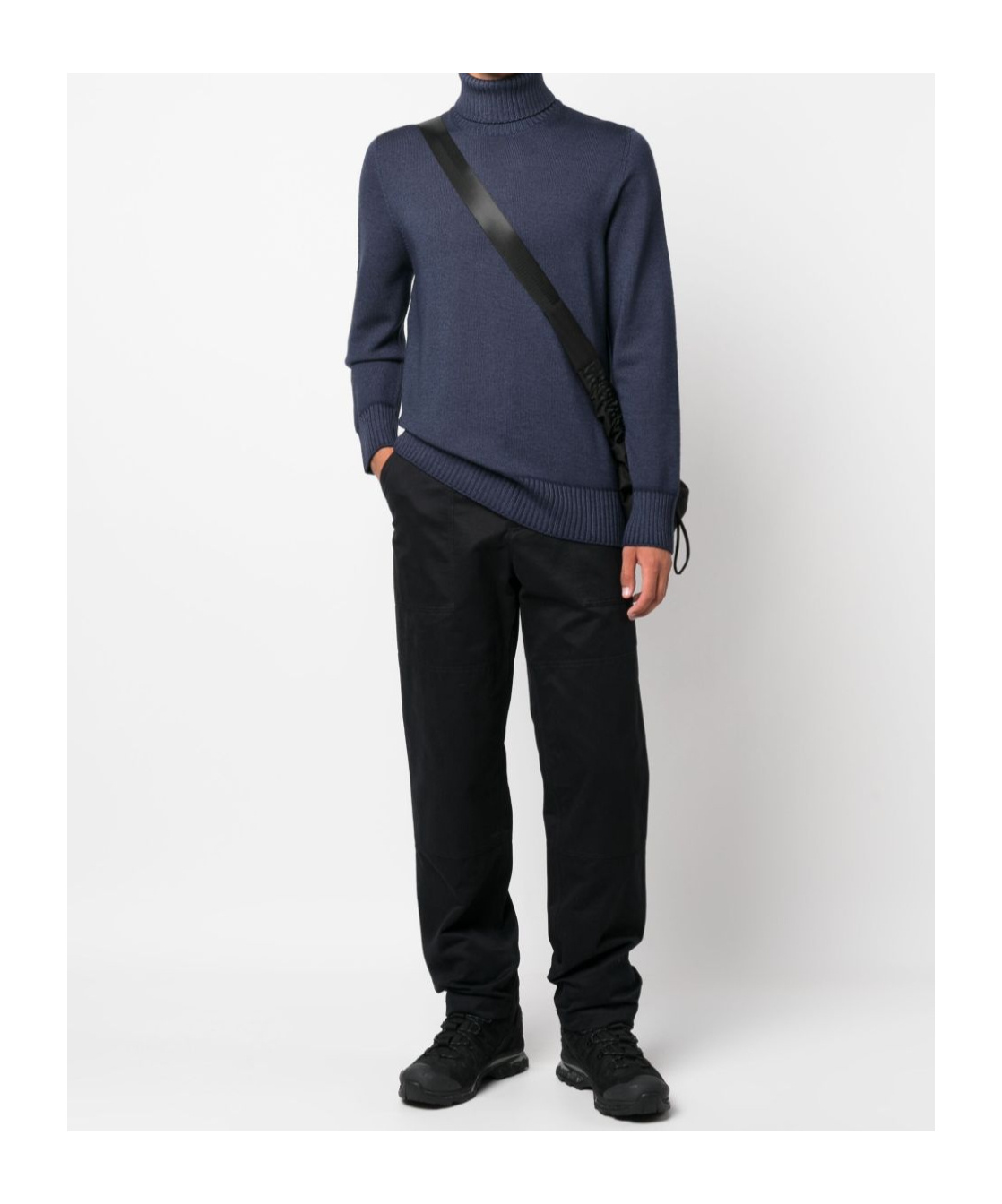 Drumohr Roll-neck Wool Jumper In Black