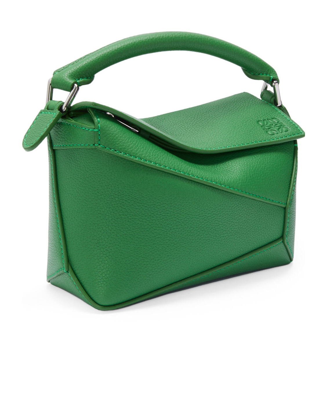 Loewe Mini Puzzle Shoulder Bag In Green