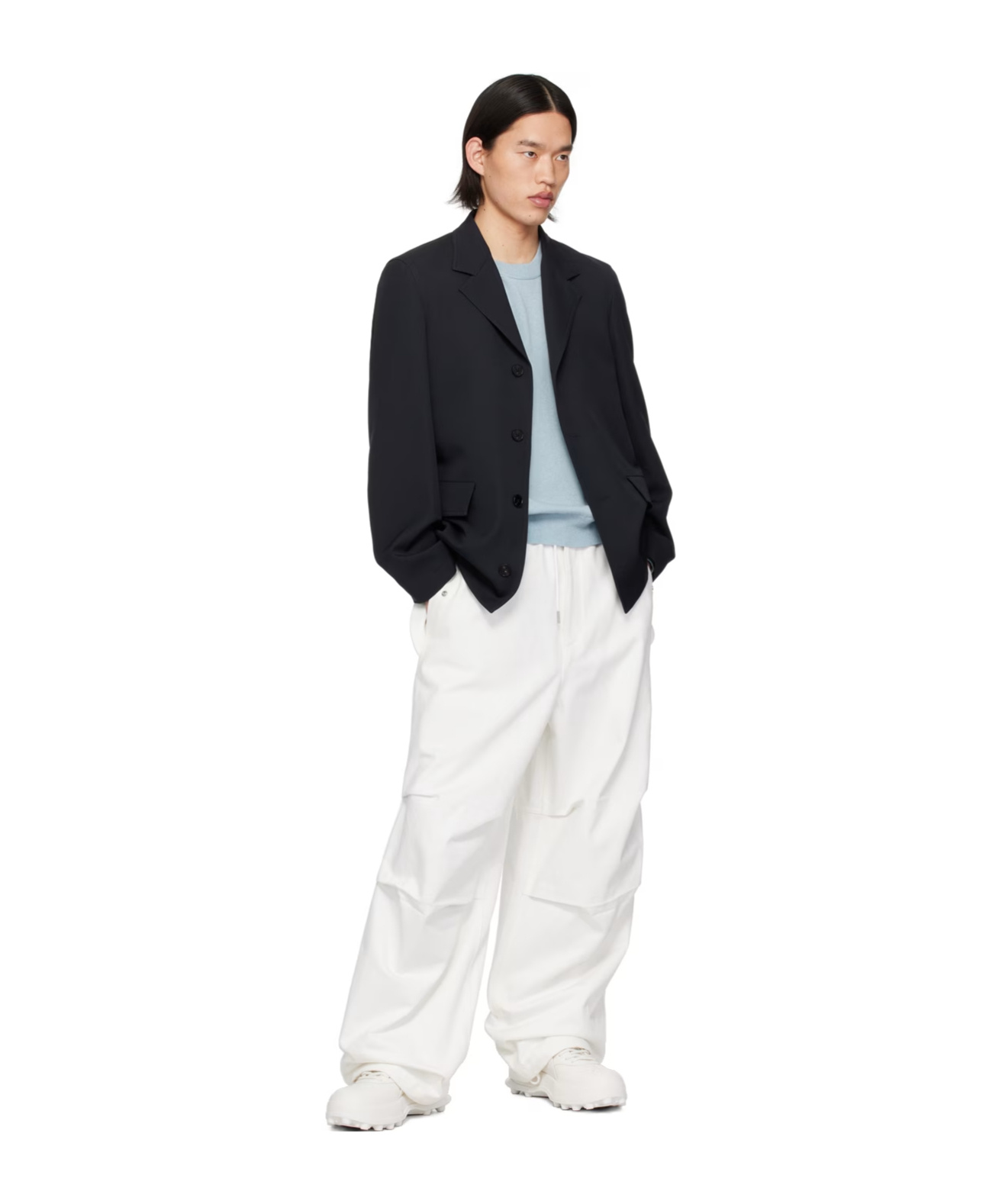 Jil Sander Men's Solid Suit Jacket In Black