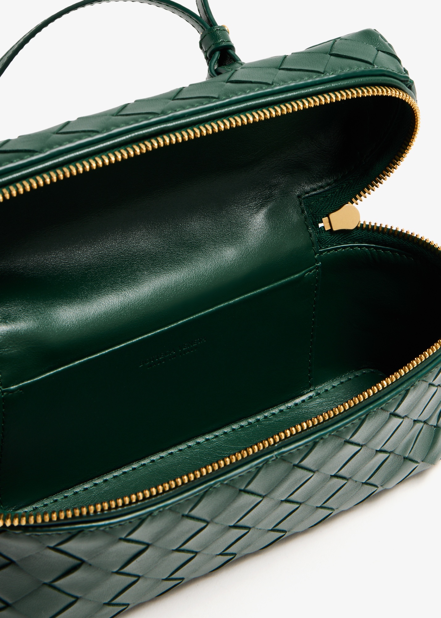 Bottega Veneta Bang Bang Vanity Mini Makeup Bag In Green