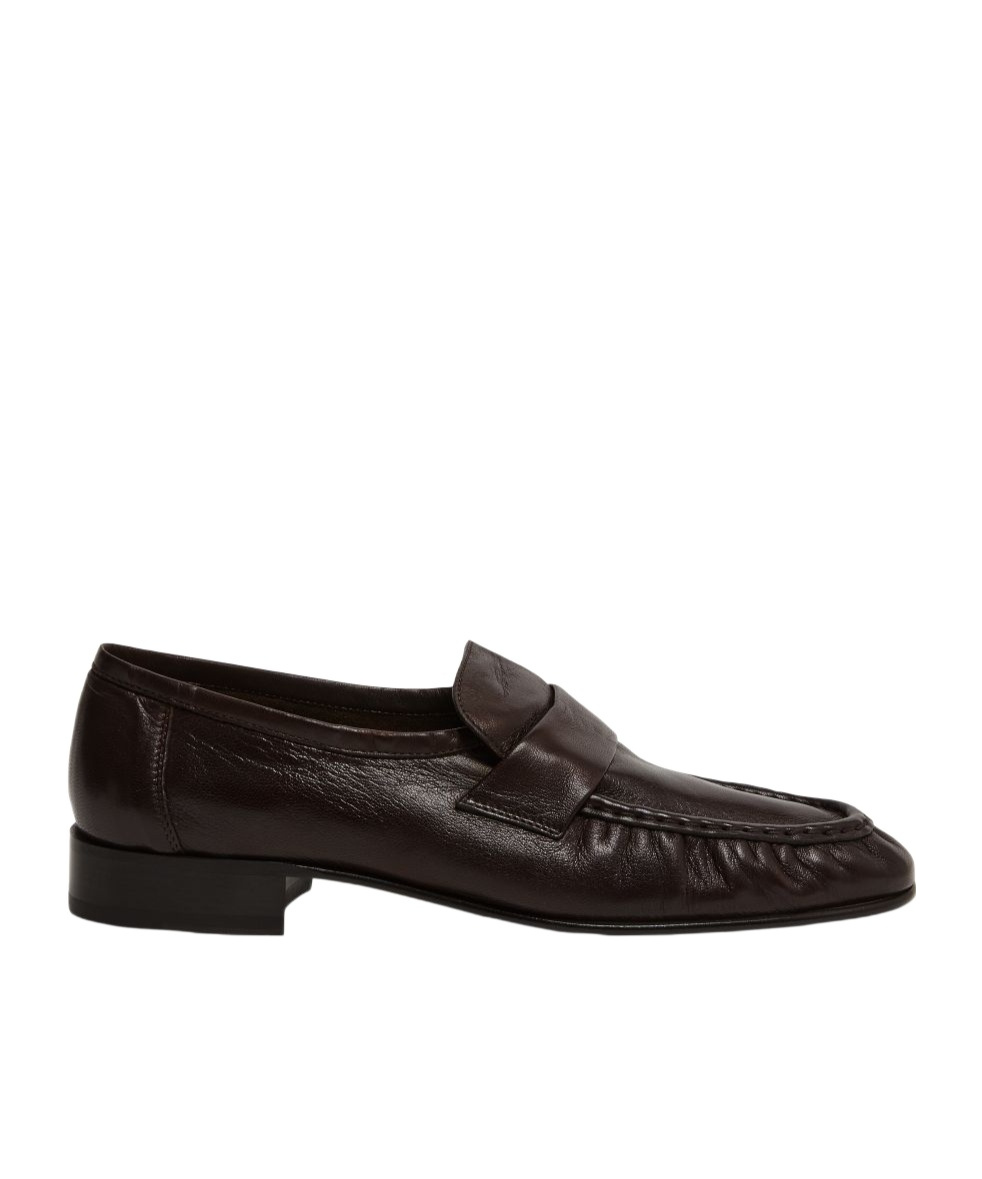 The Row Soft Loafers In Black