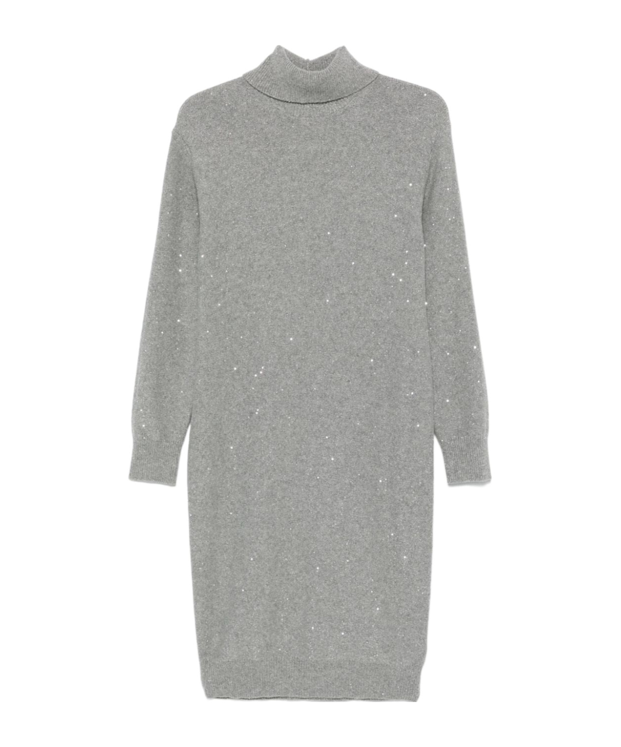 Peserico Sequinned Midi Dress In Gray