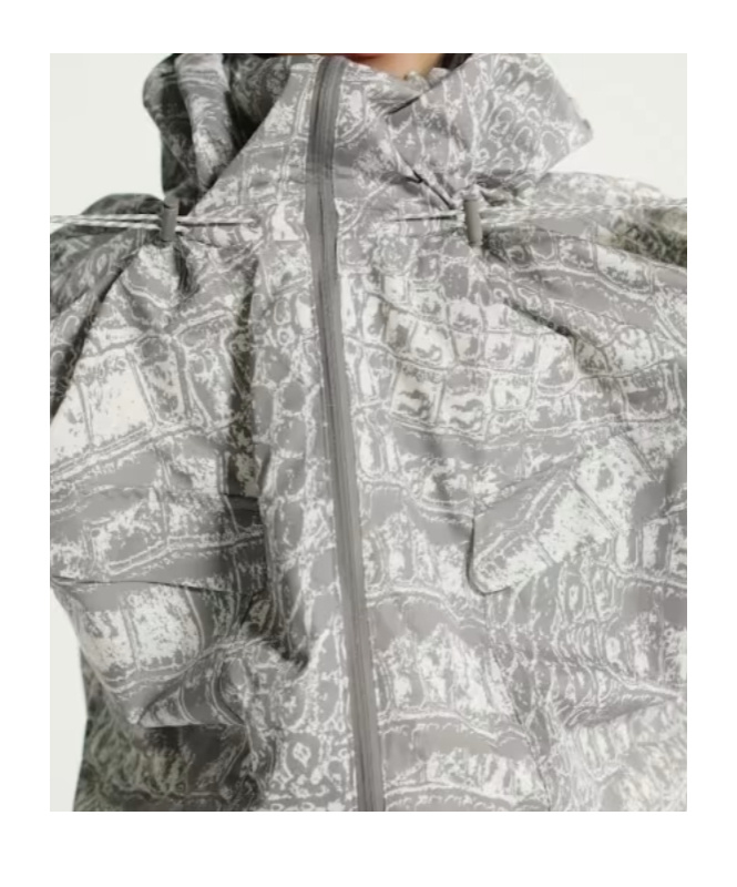 Adidas By Stella Mccartney Item Jacket Printed In Gray