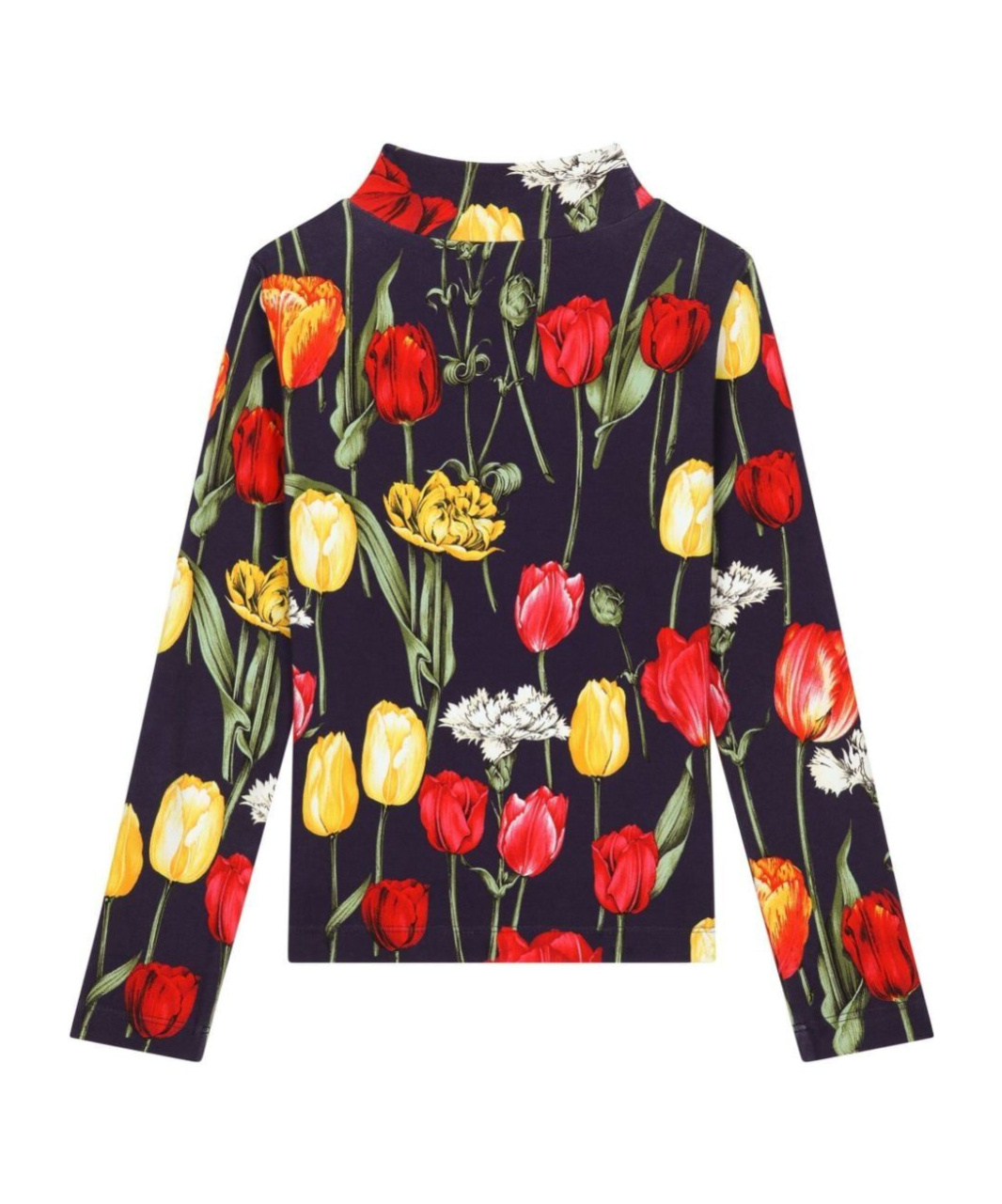 Dolce & Gabbana Tulip Print T-shirt In Black