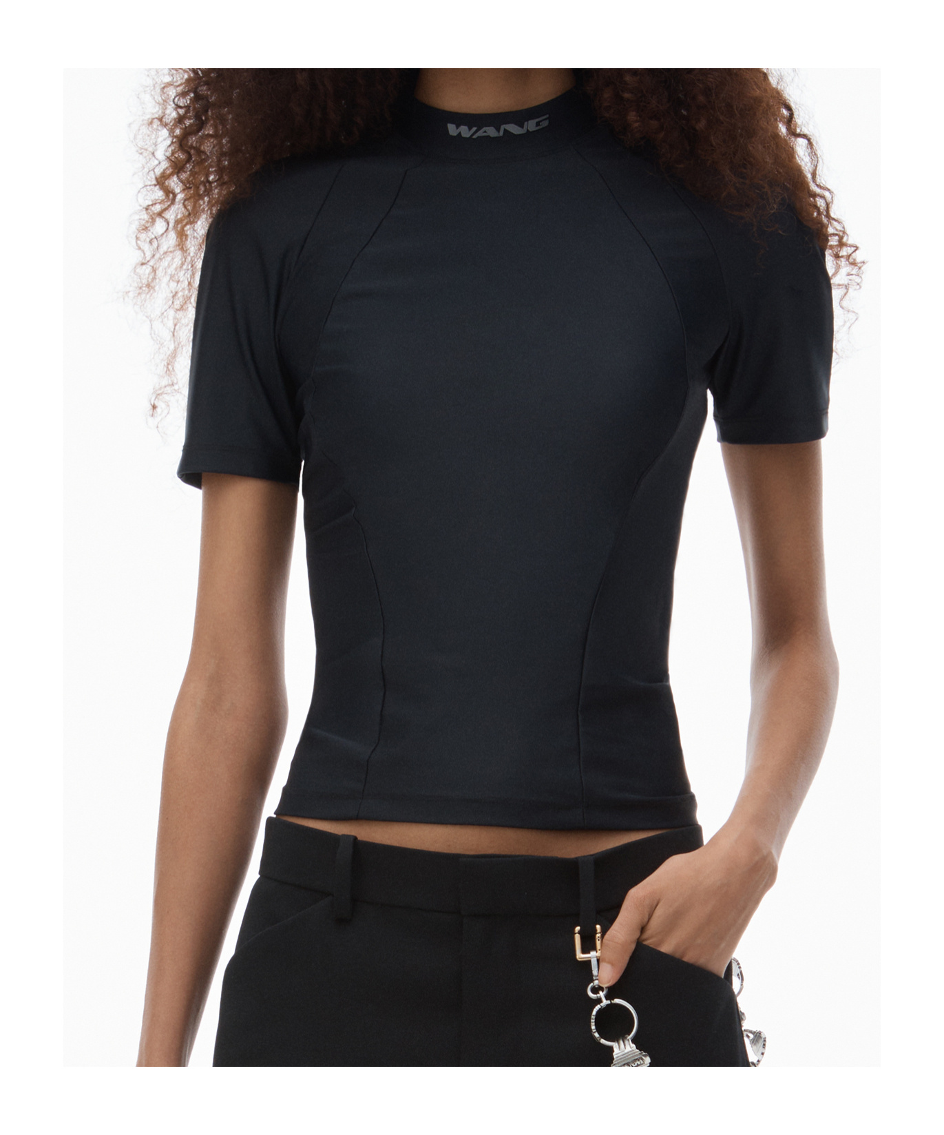 Alexander Wang T Mock-neck Top In Black