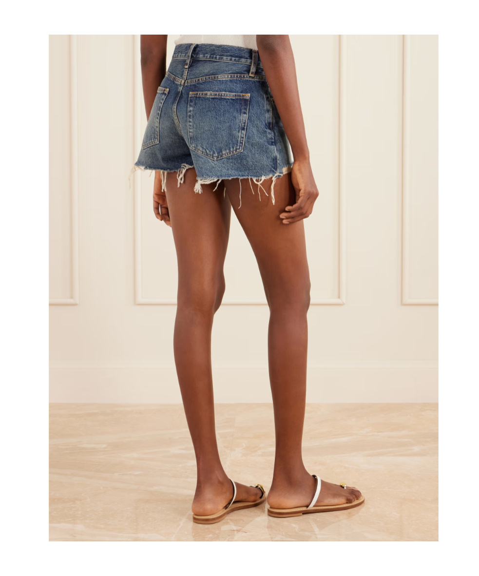 Frame The Hang Short Woman Denim Shorts Blue Size 31 Recycled Cotton
