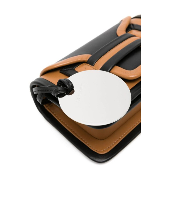 Pierre Hardy Alpha Colorblock Flap Leather Crossbody Bag In Black