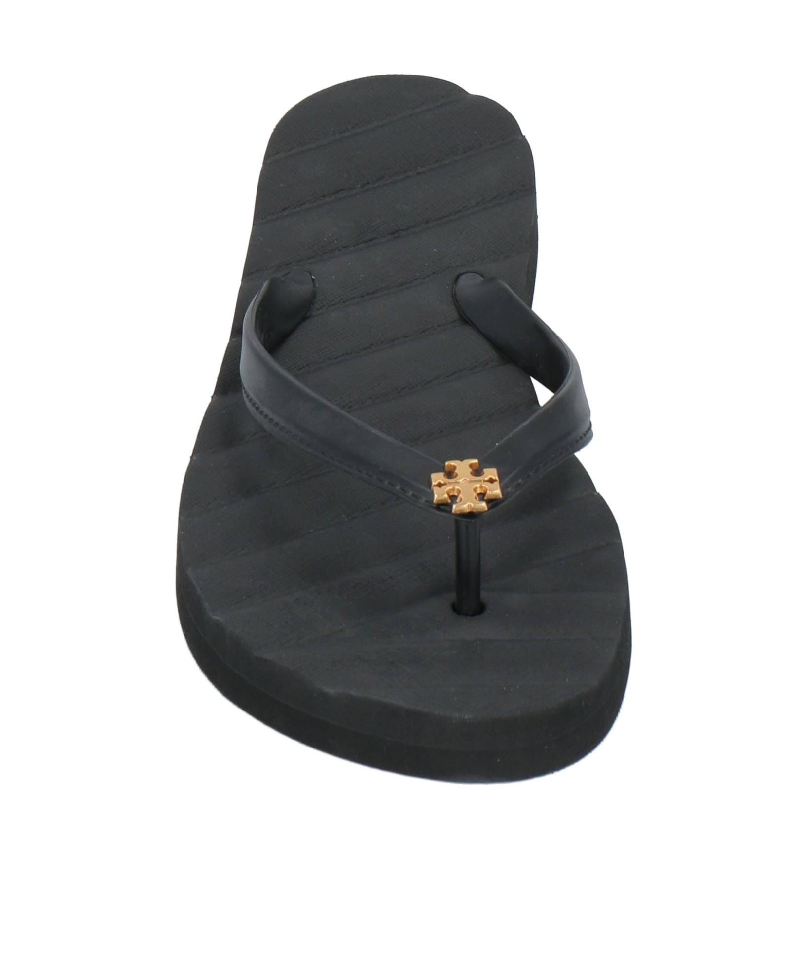 Tory Burch Plain Colour Flip Flops In Black
