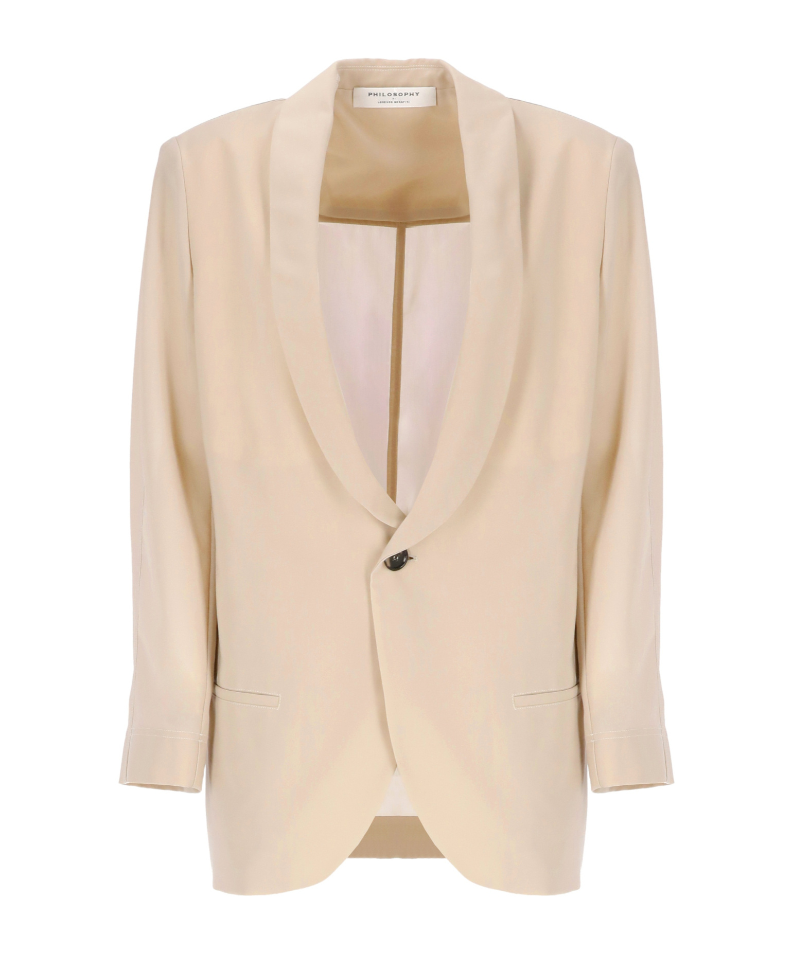 Philosophy Di Lorenzo Serafini Etamine Single Breasted Jacket In Neutral