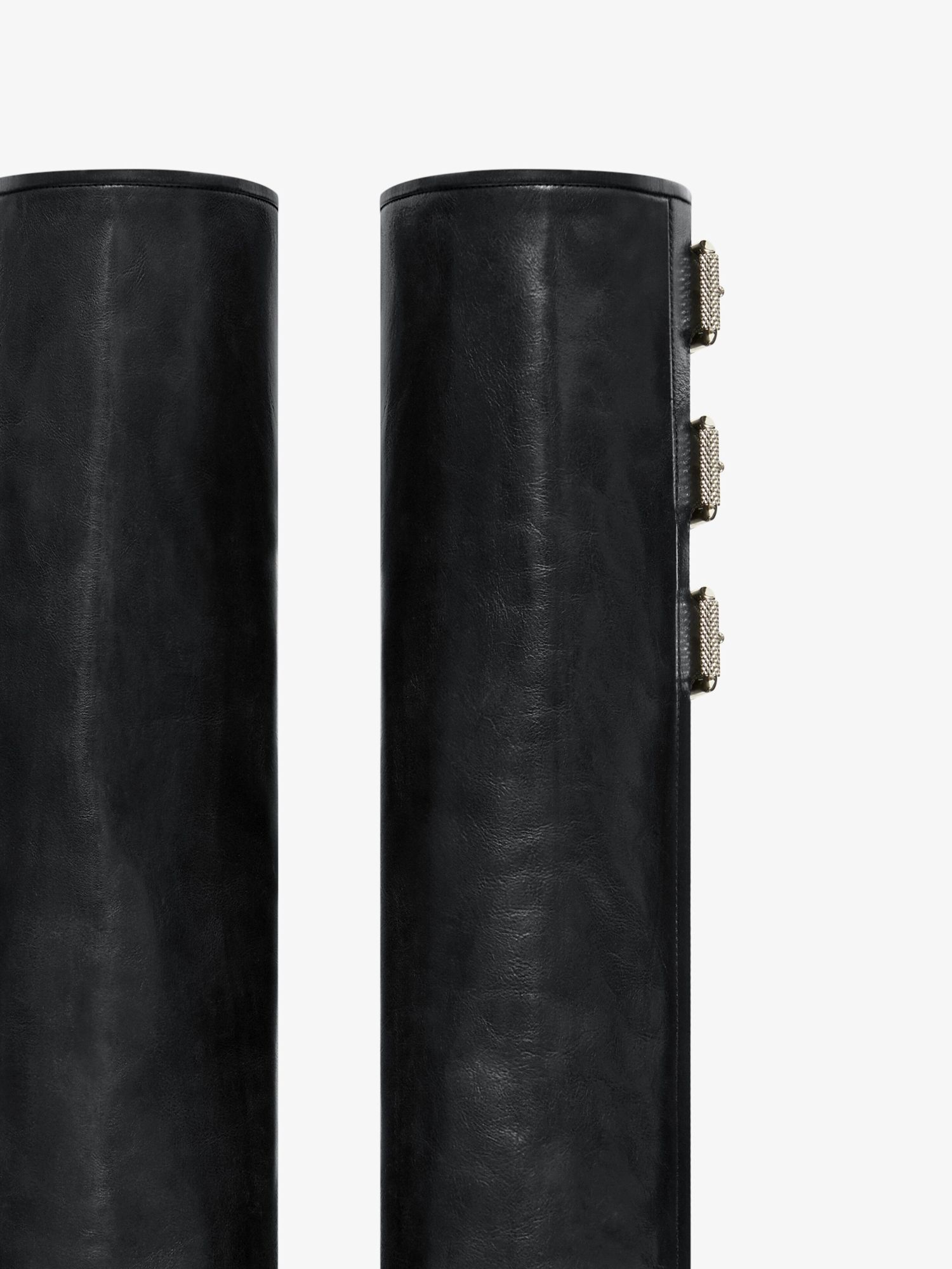 GIVENCHY SHARK LOCK BUCKLES BOOTS IN LEATHER