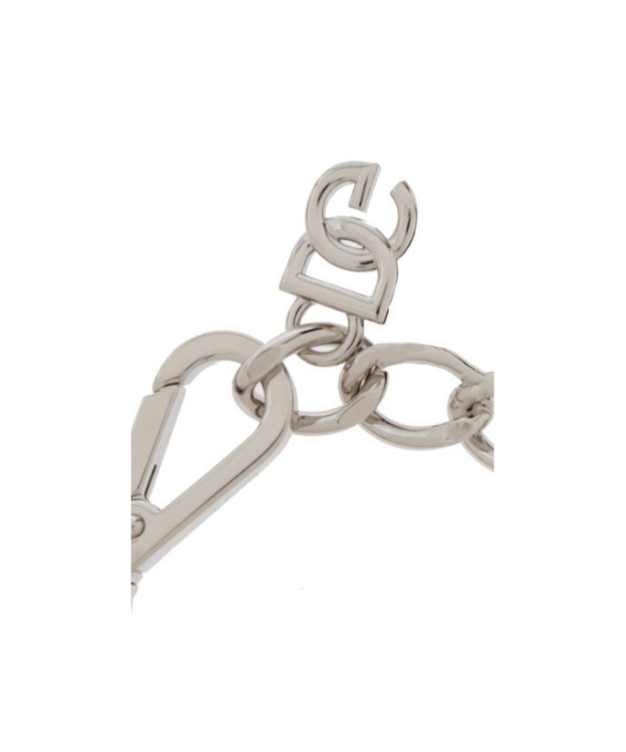 Dolce & Gabbana Logo-plaque Cuban-link Bracelet In Yellow