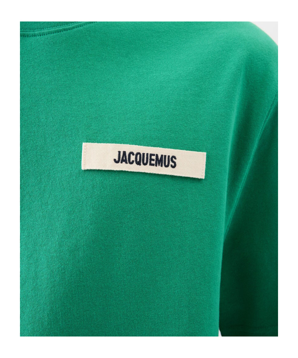 Jacquemus Grosgrain Logo T-shirt In Green