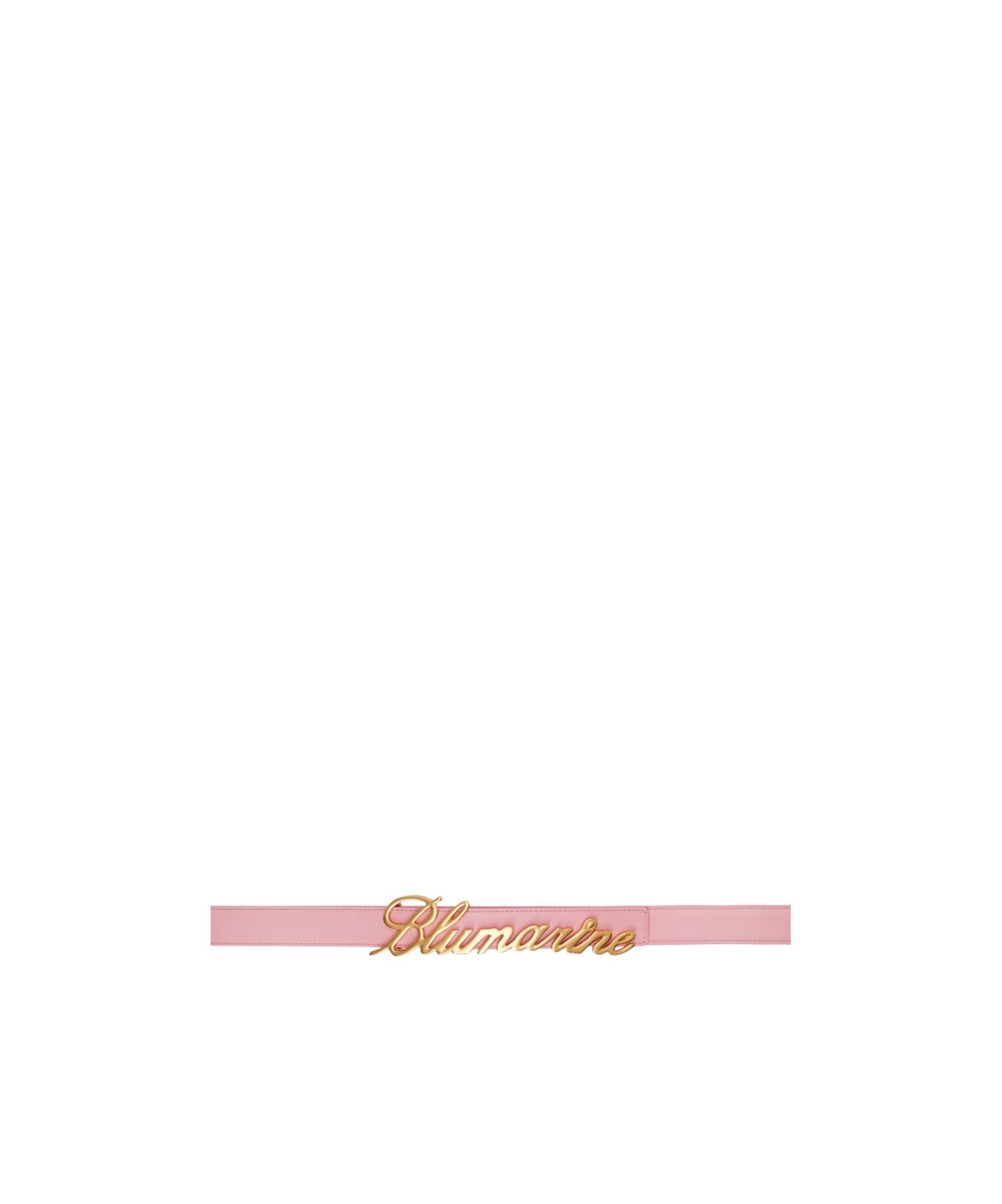 Blumarine Pink Logo Belt In Pink