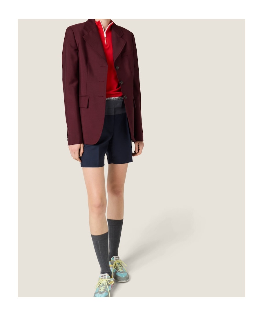 Miu Miu Long-sleeved Jacket In Brown