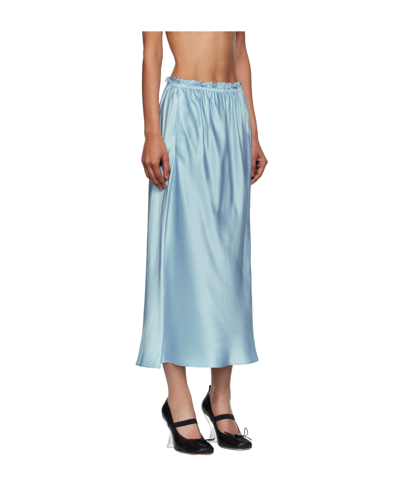 Simone Rocha Single Hip Detail Easy Skirt In Blue