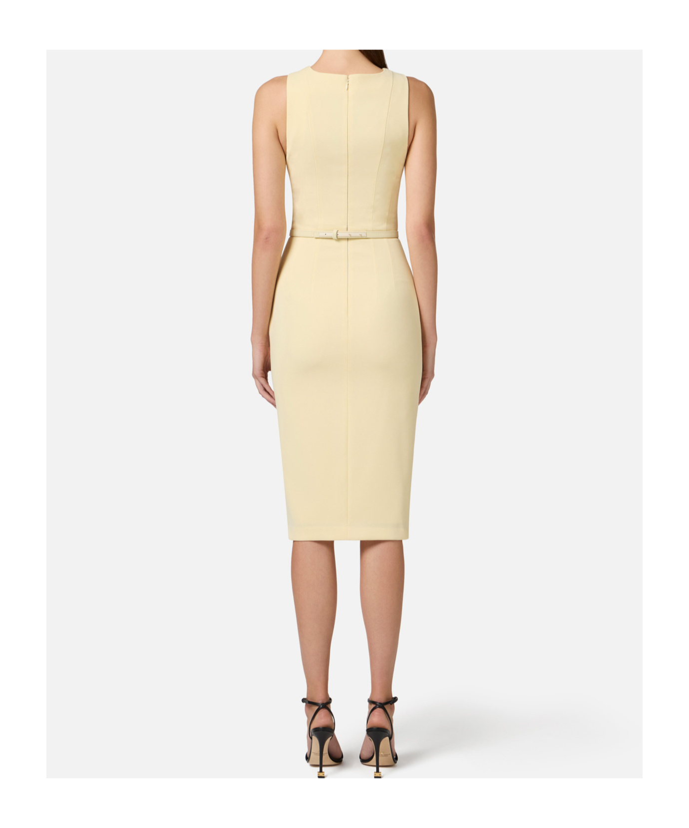 ELISABETTA FRANCHI CREPE MIDI DRESS