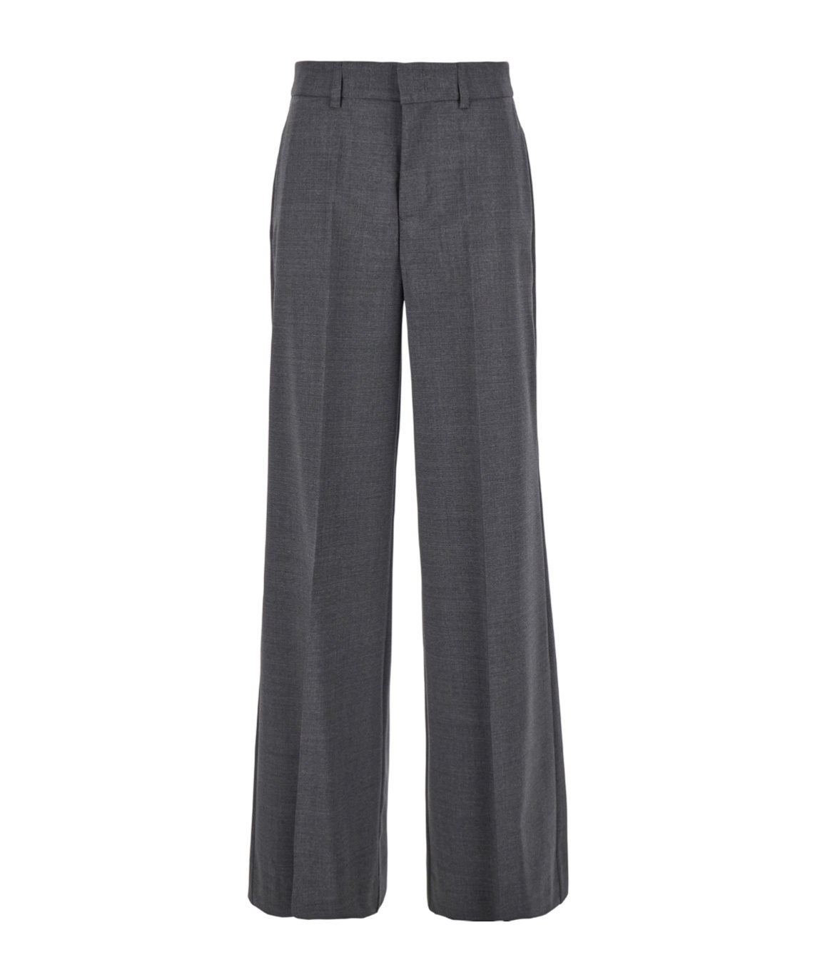 P.a.r.o.s.h Grey High-waisted Tailored Pants With Concealed Closure In Fabric Woman In Black