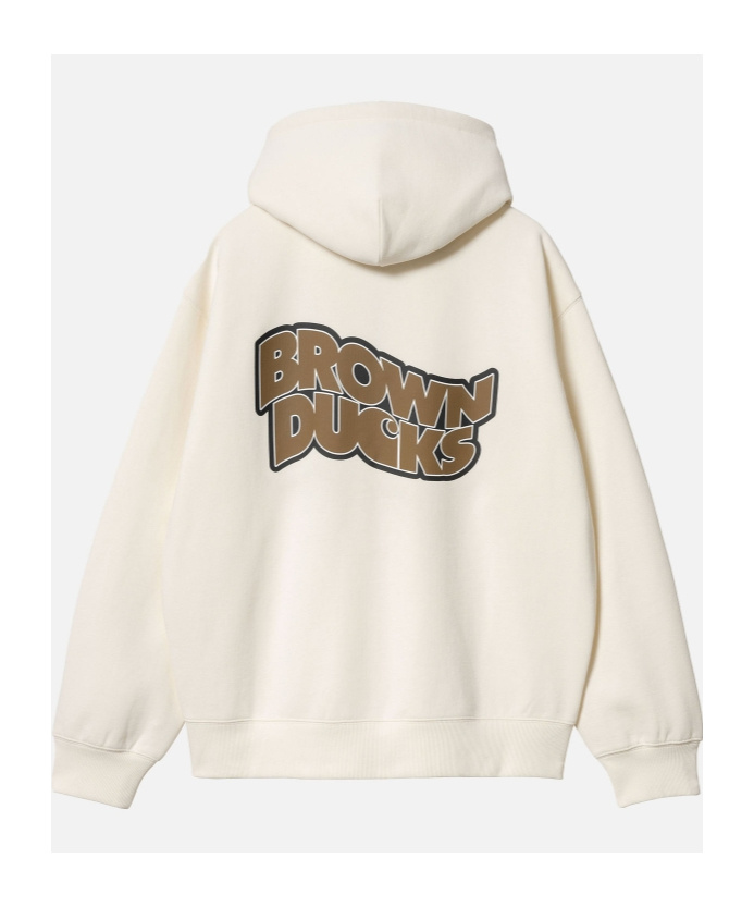 Carhartt Brown Ducks Hoodie In White