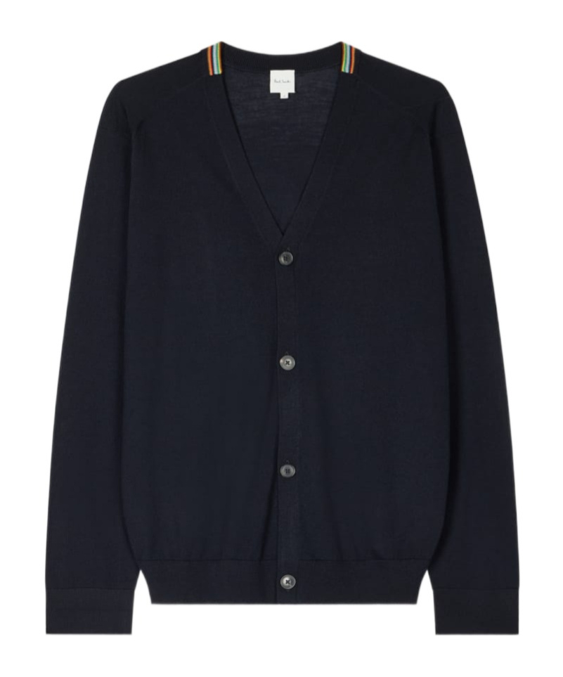 Shop Paul Smith Signature Stripe Cardigan In Black