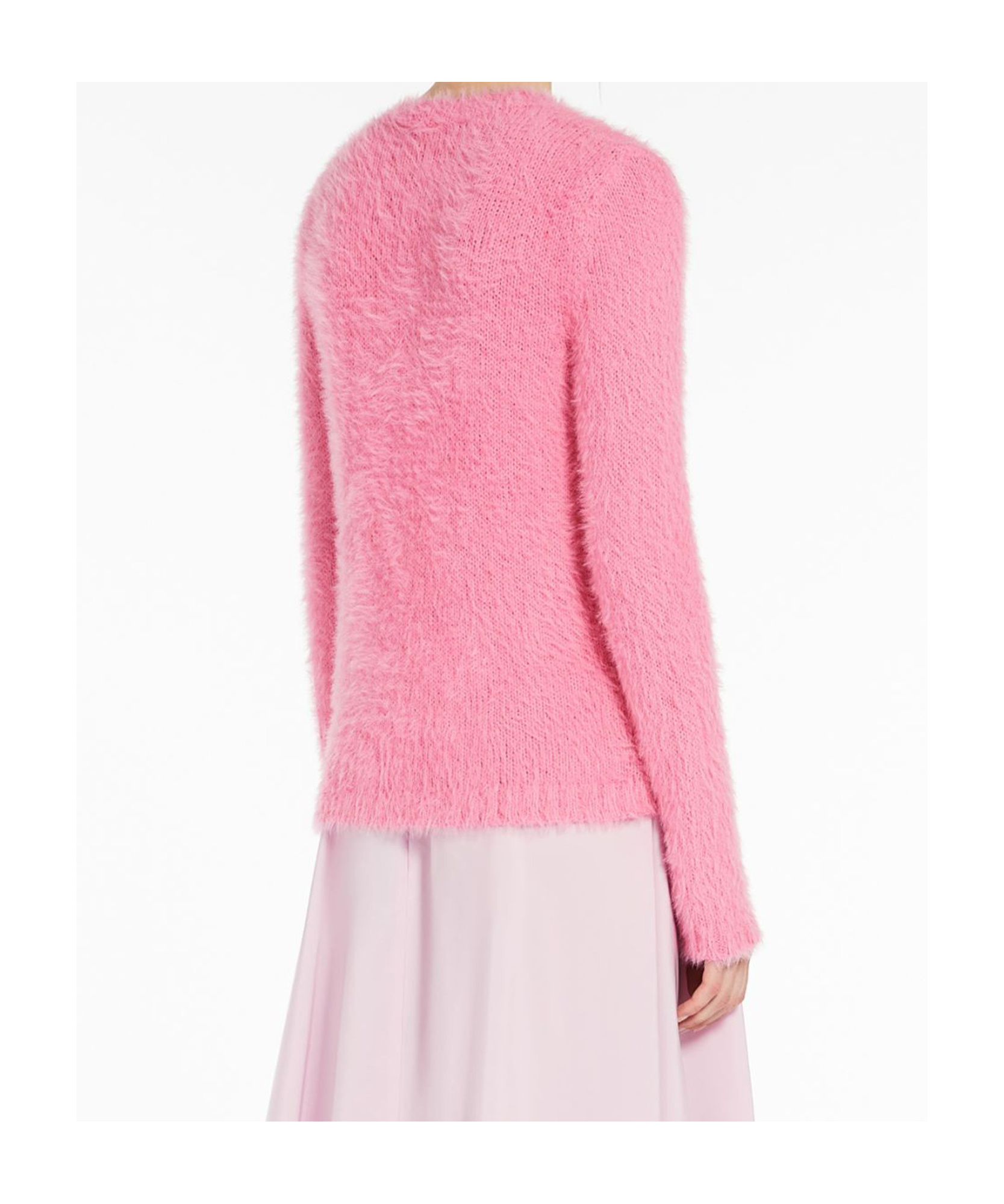Weekend Max Mara Round-neck And Long-sleeved Sweater In Pink