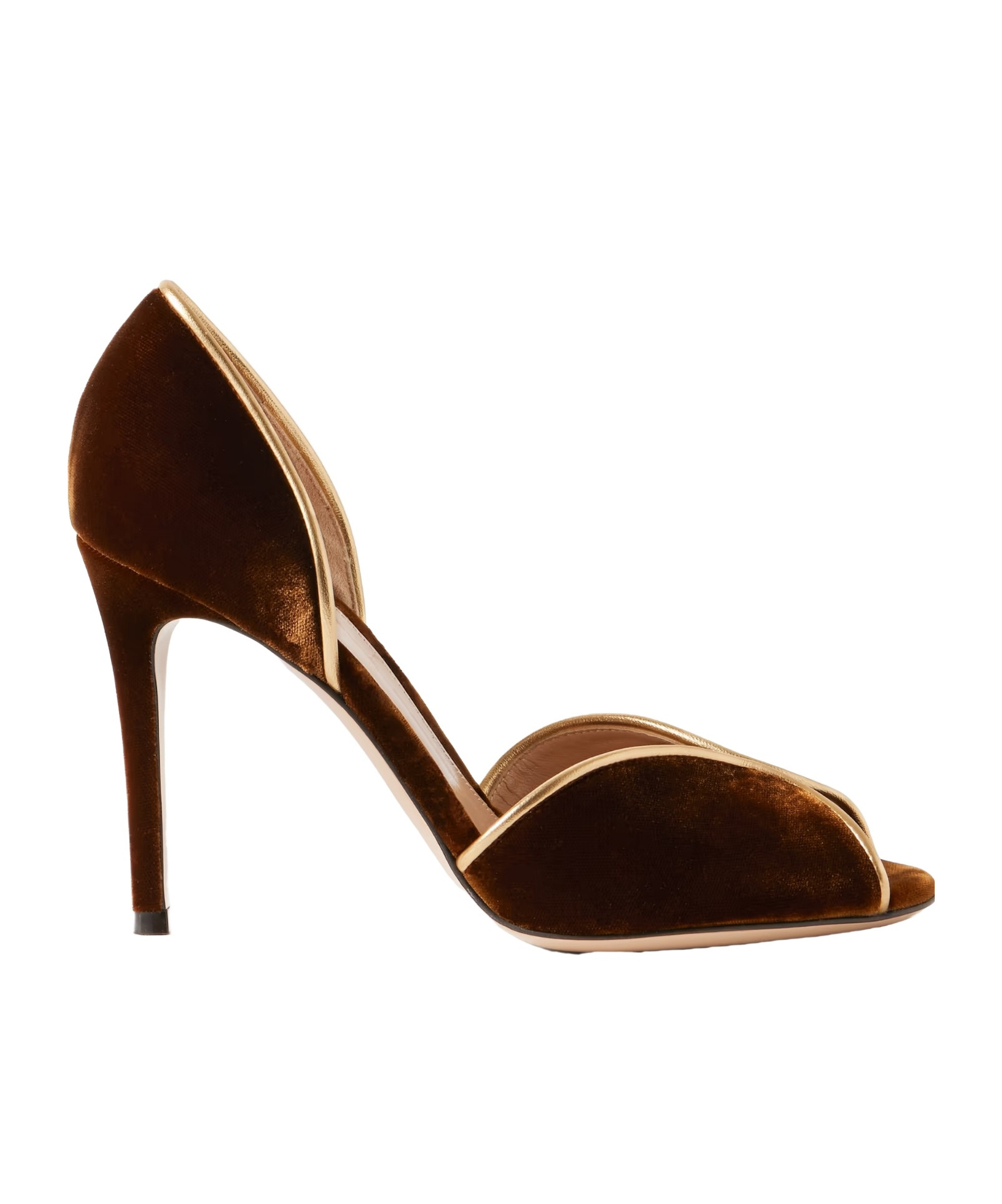 Gianvito Rossi 95 Metallic Leather-trimmed Velvet Pumps In Multi
