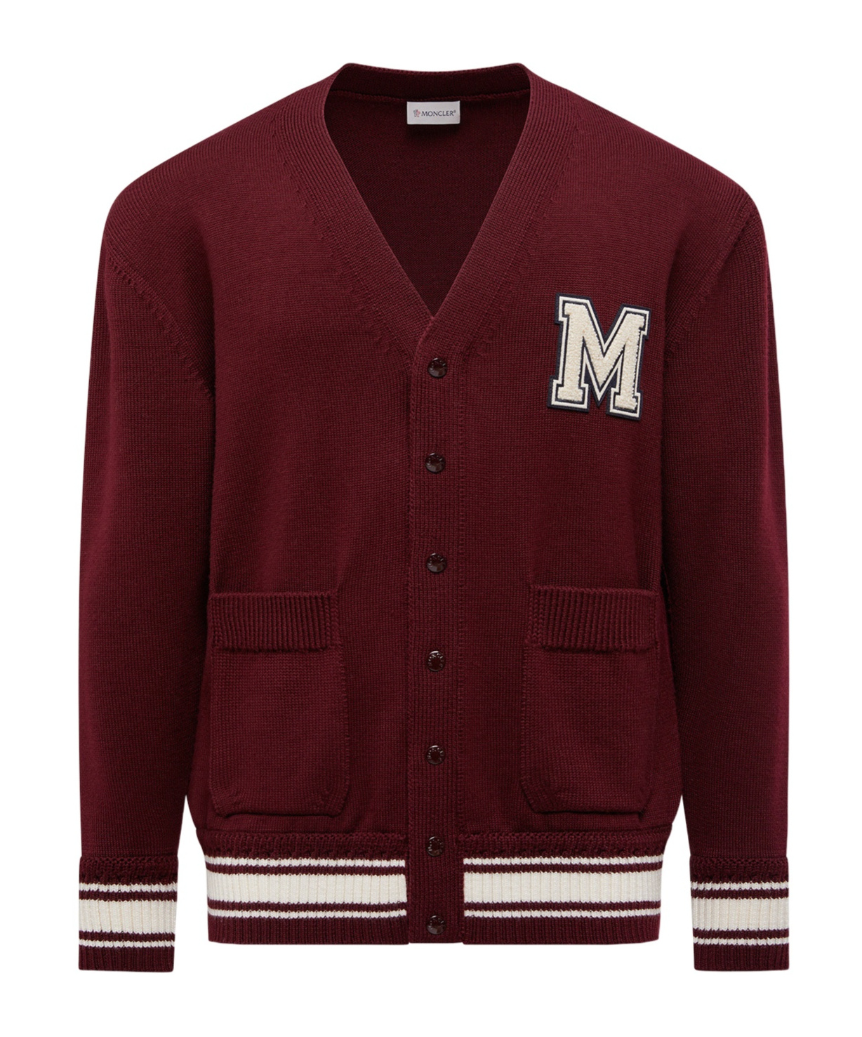 Moncler Virgin Wool Monogram Cardigan