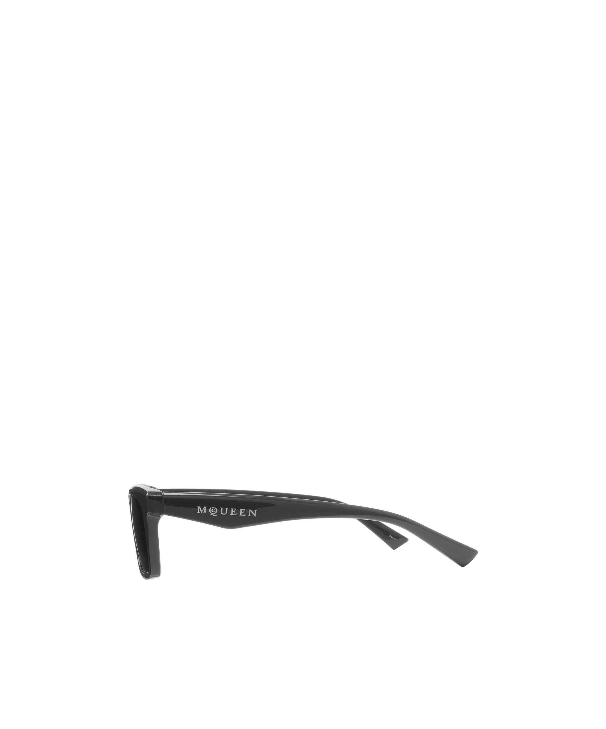 Alexander Mcqueen Mcqueen Logo Rectangular Sunglasses In Blue