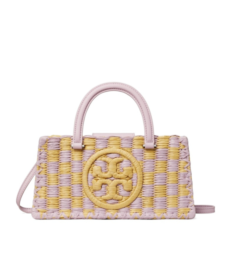 Tory Burch Ella Hand-crocheted East-west Tote In Lavender