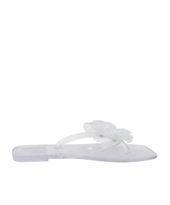 COPERNI SILICONE FLOWER FLAT SANDALS 