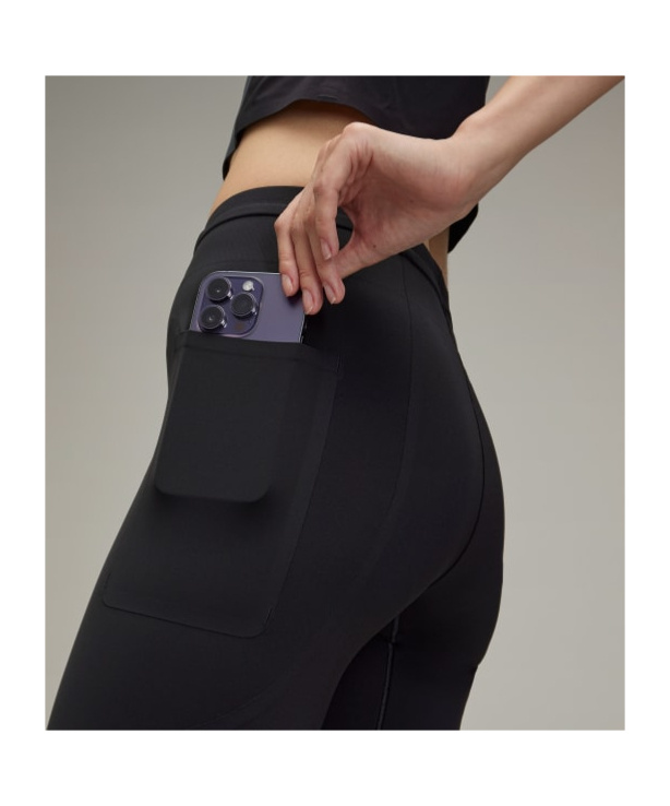 Y-3 Logo-embellished Performance Leggings In Black