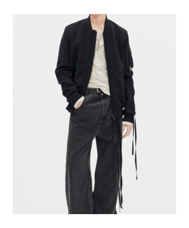 Ann Demeulemeester Zip-fastening Bomber Jacket In Blue