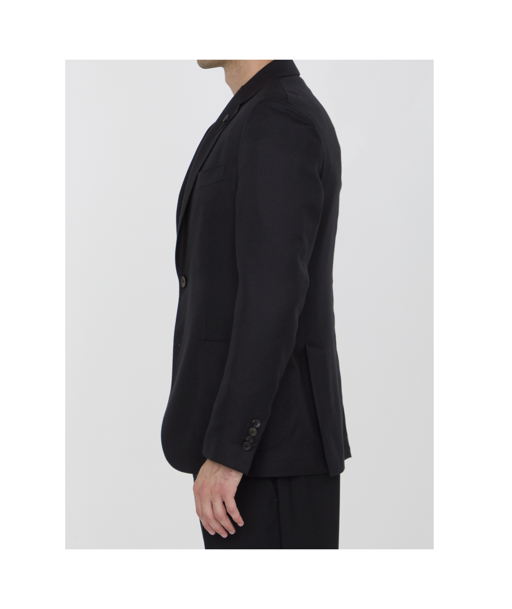 Lardini Notch-lapels Single-breasted Blazer In Black