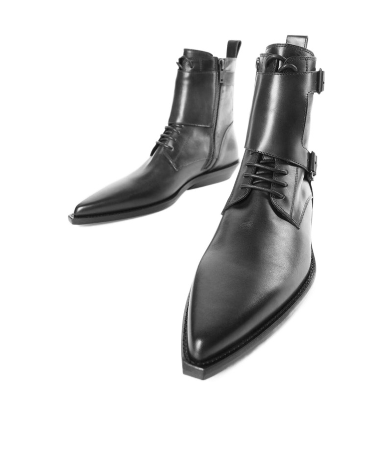 Ann Demeulemeester Pointed Ankle Boots In Black