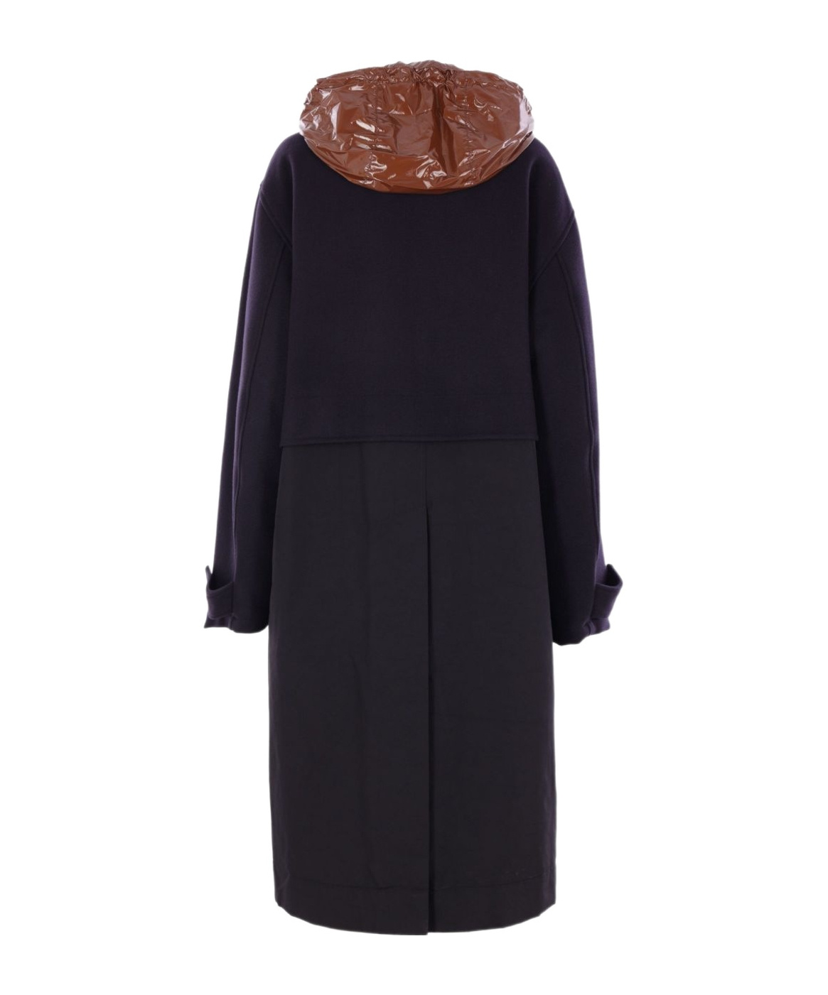 Plan C Hooded-buttoned Coat In Blue